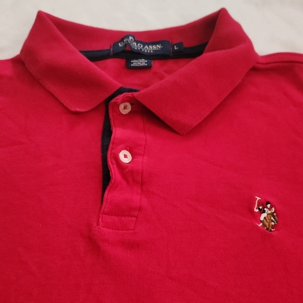 U.S. Polo Assn. Vibrant Red Polo Shirt - Picture 2 of 7